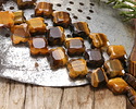 Tiger Eye Faceted Quatrefoil 13mm