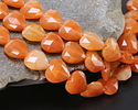 Red Aventurine Microfaceted Heart 13-14mm