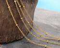 Waterproof 18K Gold PVD Plated Stainless Steel Satellite Chain, 5' Package