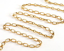 Waterproof 18K Gold PVD Plated Stainless Steel 1:1 Textured Cable Chain, 5' Package