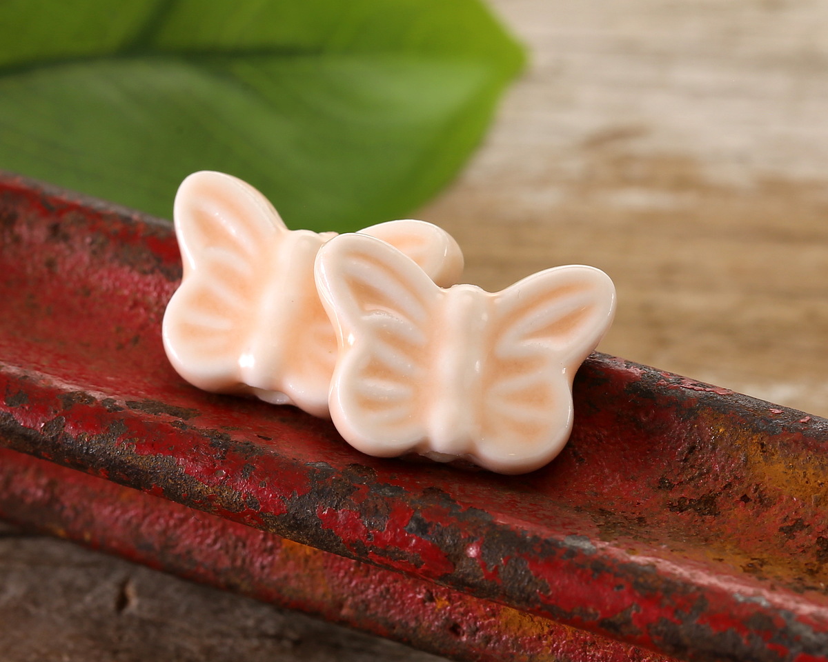 Peach Blossom Porcelain Butterfly 12x18