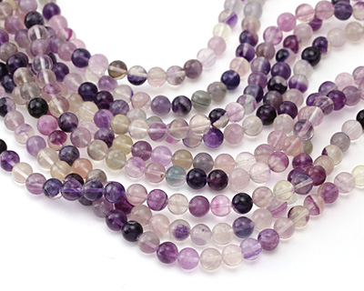 Rainbow Fluorite (more purple) Round 8mm