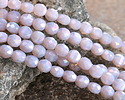 Czech Glass Opal AB Fire Polished Step Cut 8mm