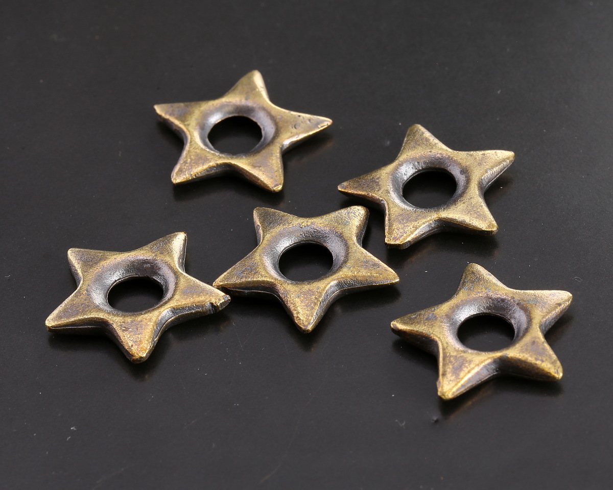 Mykonos Antique Brass (plated) Star Donut 20mm