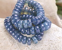 Czech Glass Slate Blue w/ Stone Wash Heishi 4x8mm