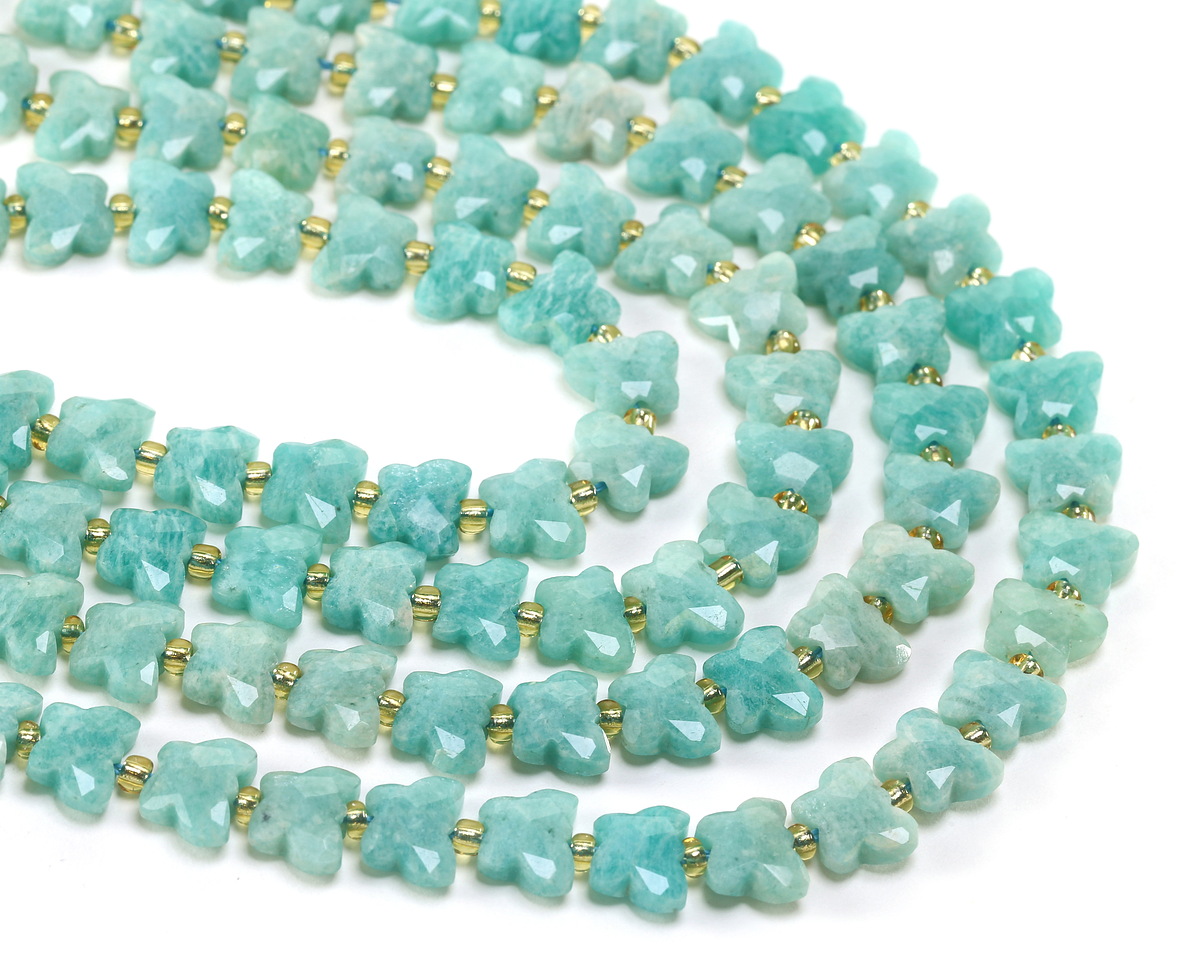 Brazil Amazonite Microfaceted Butterfly 8x10mm