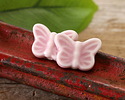 Light Amethyst Porcelain Butterfly 12x18mm