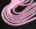 Pink Fused Glass AB (matte) Round 6mm