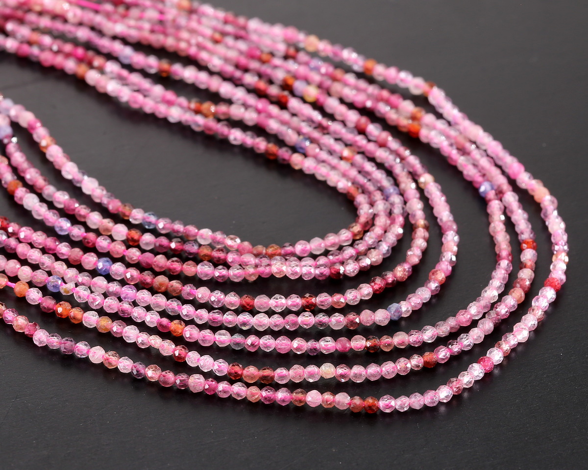 Natural Pink Spinel Faceted Round 2mm