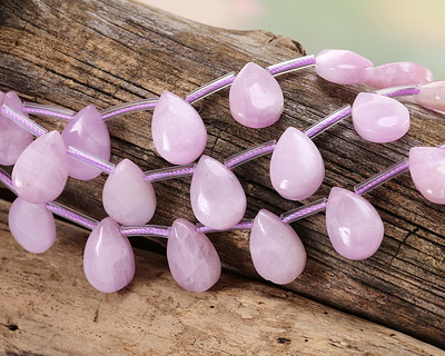 Kunzite (A) Puff Teardrop 10x14mm