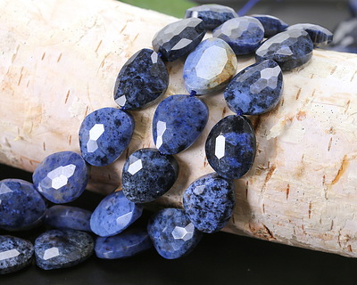 Dumortierite Microfaceted Puff Pear 13x16mm