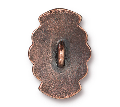 TierraCast Antique Copper (plated) Western Button 14x20mm
