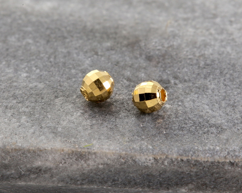 14K Gold Plated Ball Chain Closures, Gold Plated End Tip Cover, Fold