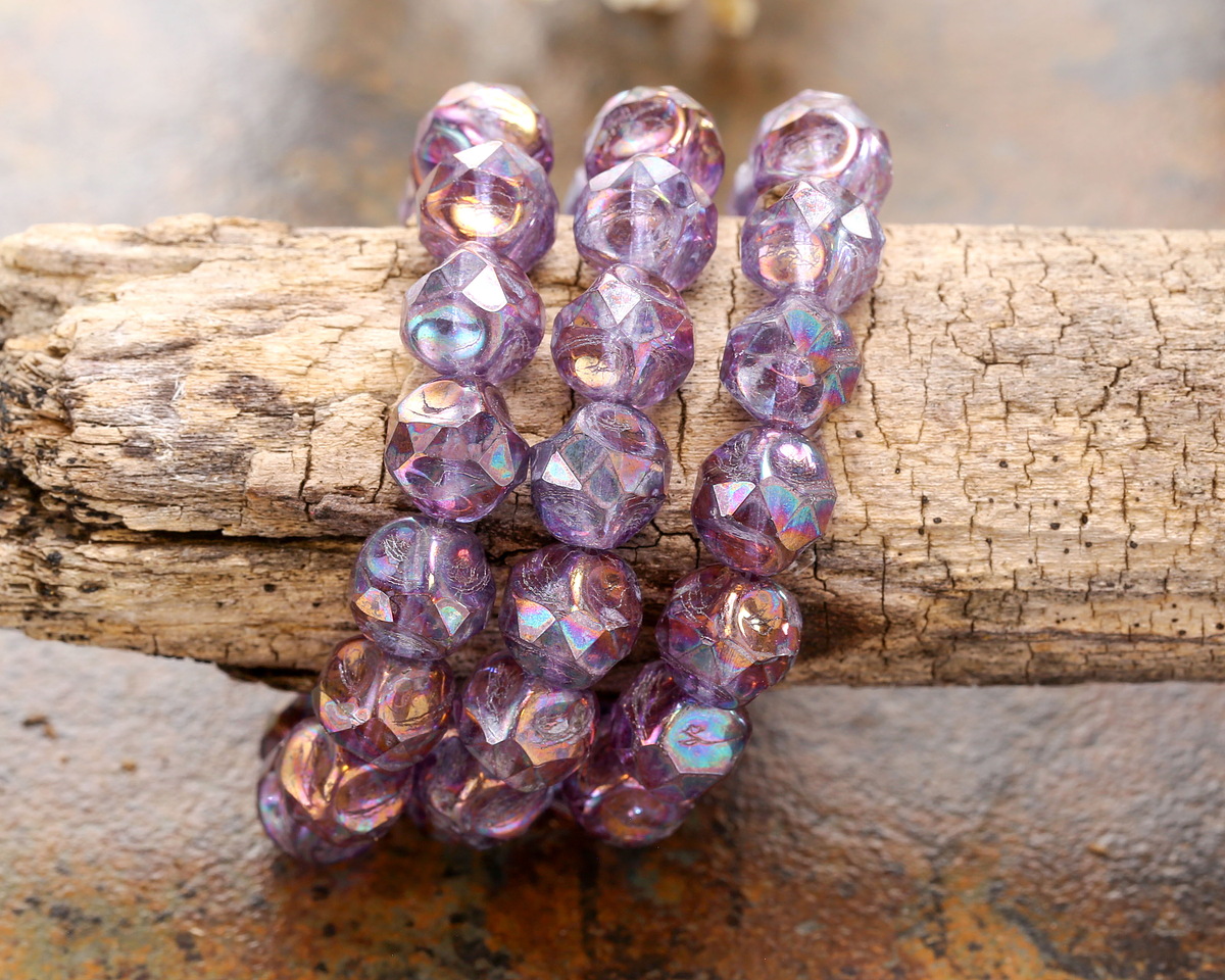 Czech Glass Bronzed Wisteria Chandelier Cut 8mm