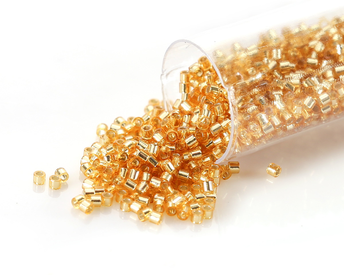 Miyuki Delica Silver Lined Gold (DBS0042) 15/0 Seed Bead