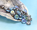 Czech Glass Crystal AB w/ Silver Finish Spacer 2x6mm