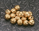 Czech Glass Matte Gold Melon Round 4mm