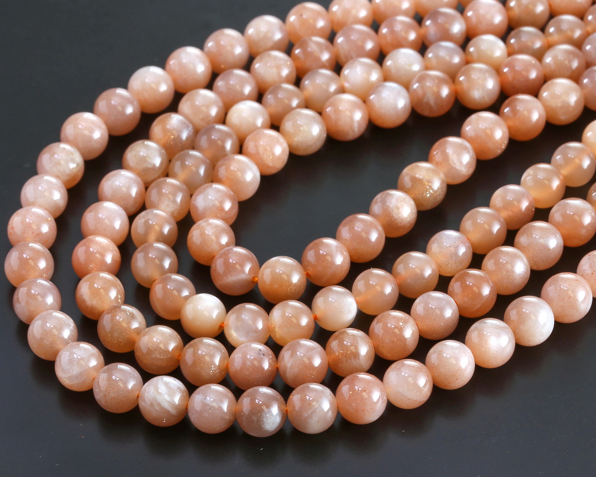 Peach Moonstone (light) Round 6mm