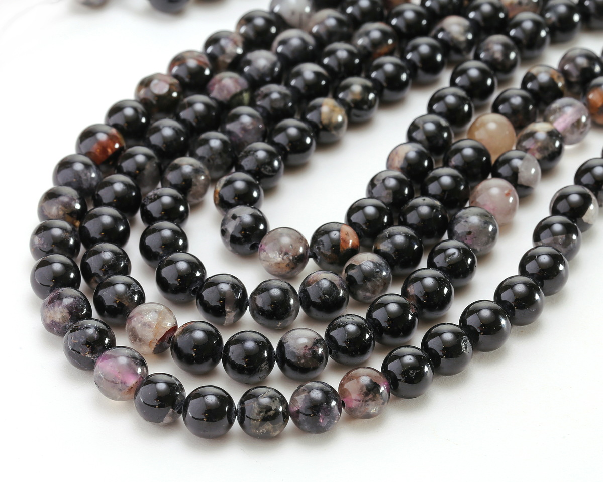 Sunset Black Tourmaline Round 8mm