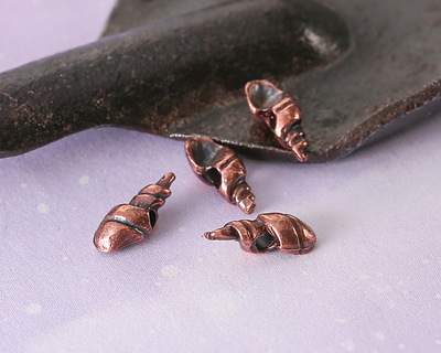 Mykonos Antique Copper (plated) Mini Cerith Shell 4x10mm