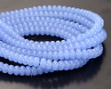 Sapphire Blue Opal Glass Rondelle 5x8mm