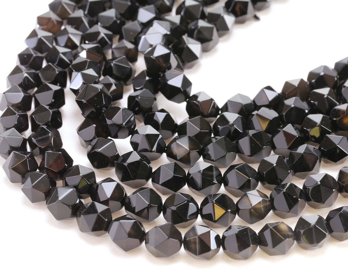 Black Onyx Star Cut Round 10mm
