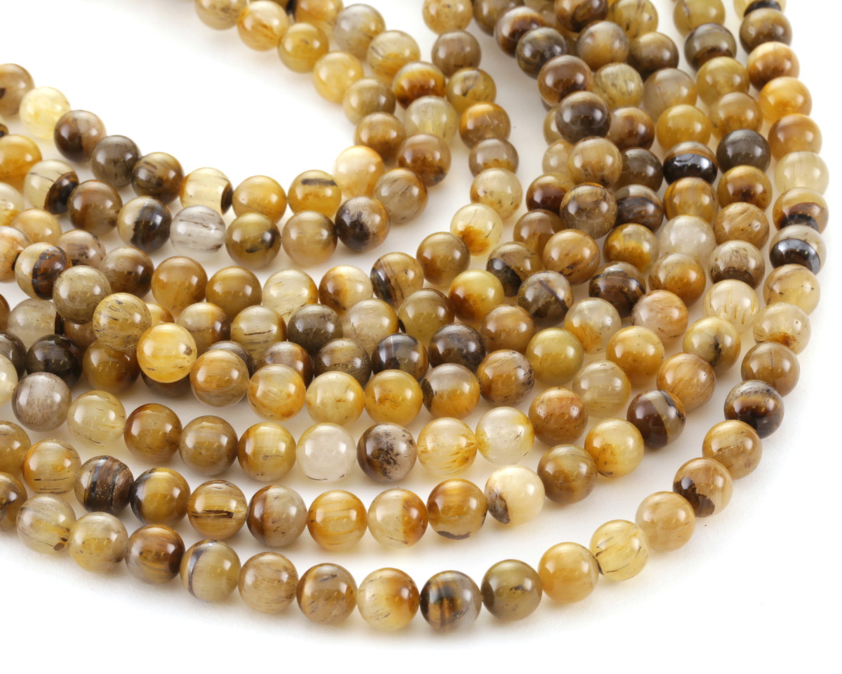 Golden Wooden Jasper Round 8mm