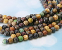 Czech Glass Matte Multi Color Picasso Druk Mix 8mm