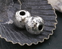 Mykonos Metalized Ceramic Antique Silver Rondelle 10x13mm