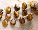 Tiger Eye (A) Puff Teardrop 10x14mm