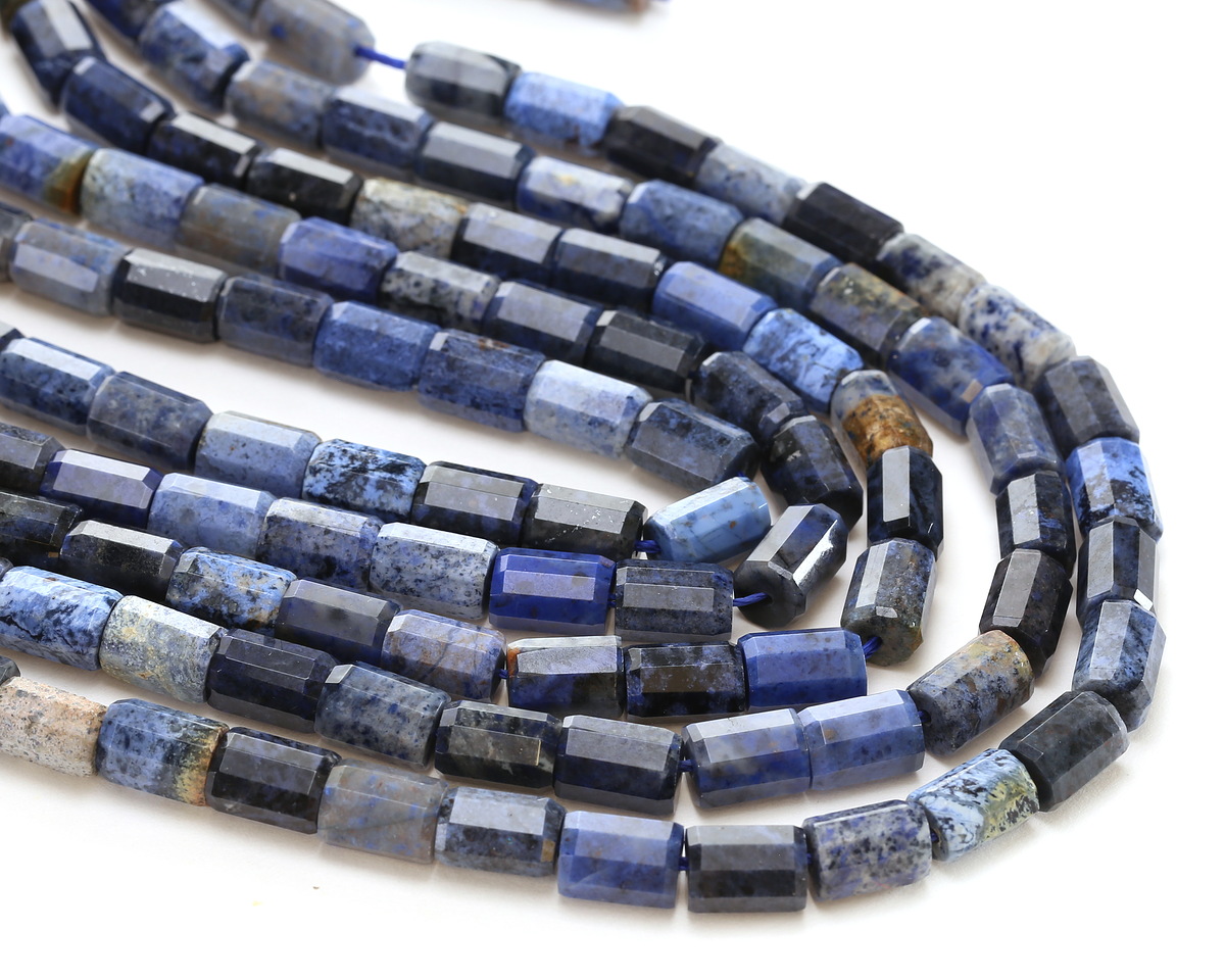 Dumortierite Microfaceted Tube 7x10mm