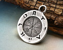 Mykonos Antique Silver (plated) Ancient Astrology Focal 35x44mm