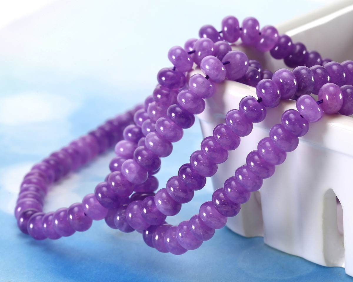 Lavender Agate Rondelle 5x8mm