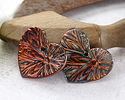 Xaz Raku Flash Starburst Heart Focal 44-46x37-39mm