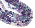 Rainbow Fluorite Faceted Round Beads – 6mm 8mm 10mm Options – Multicolor Gemstone For Jewellery Making (14 Pieces)