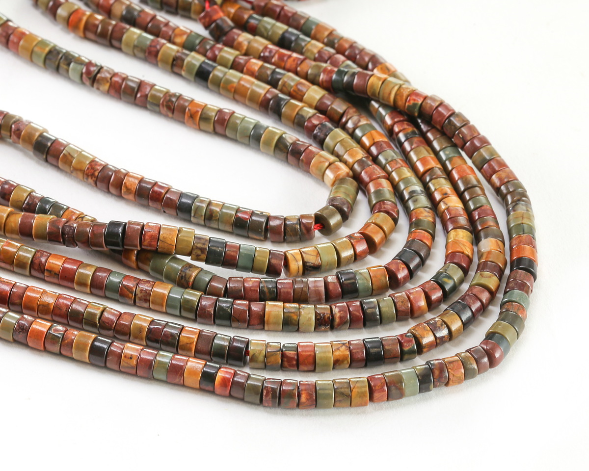 Red Creek Jasper Heishi 2x4mm