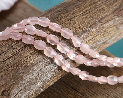Madagascar Rose Quartz (A) Microfaceted Oval 8x6mm