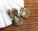 Mykonos Antique Brass (plated) Medium Scallop Focal 19mm