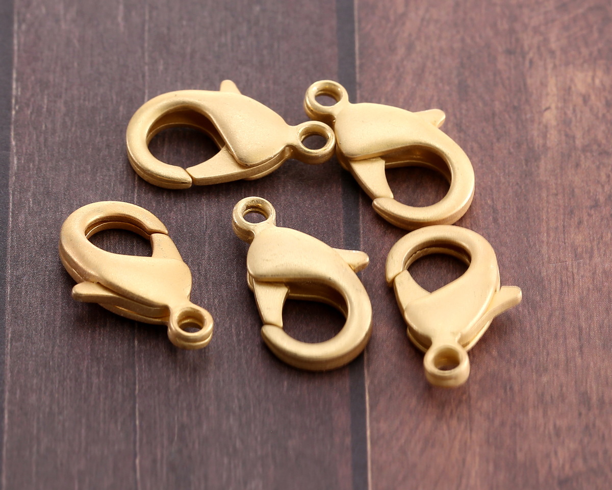 Matte Gold (plated) Lobster Clasp 19x11mm
