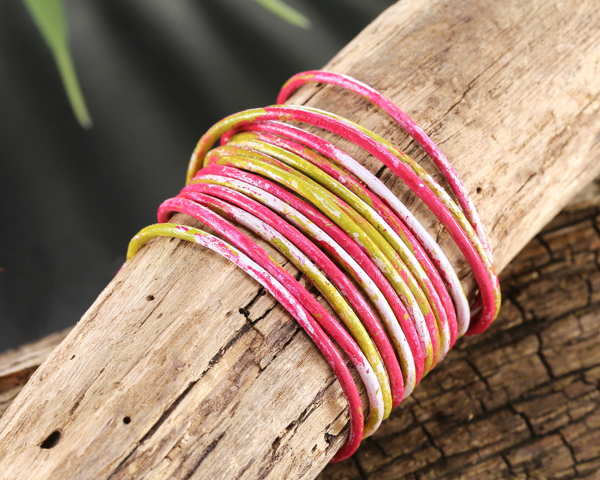 Blossom Mist Round Leather Cord 1.5mm