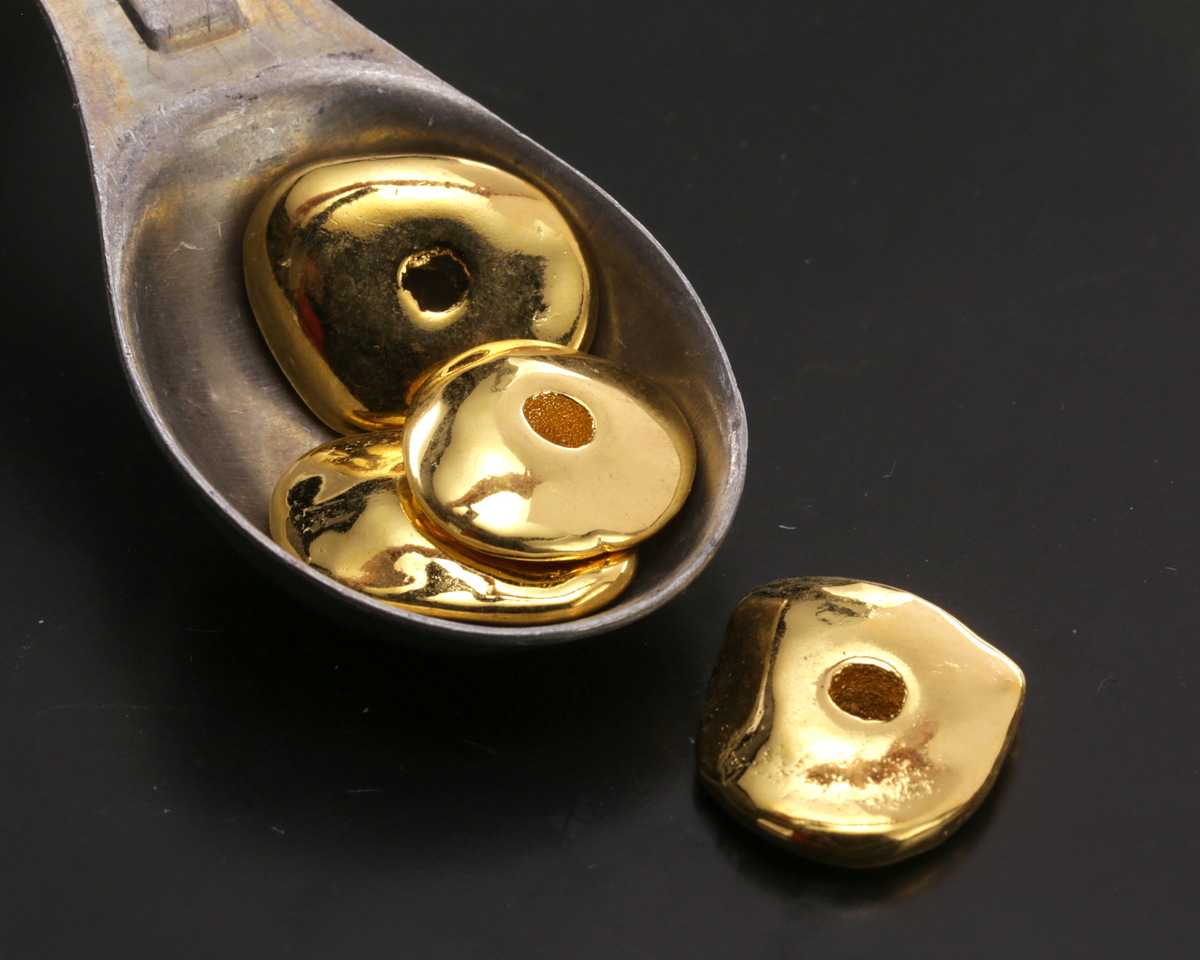 Mykonos Metalized Ceramic Gold Washer 16-19mm