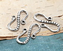 Mykonos Antique Silver (plated) Pebbles S-Hook 24x12.5mm