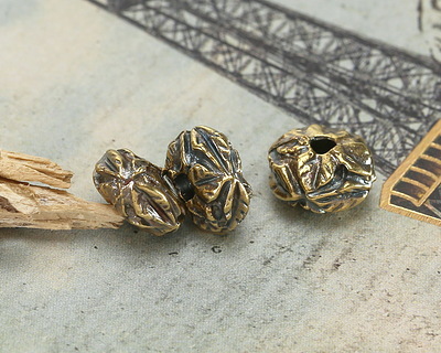Mykonos Antique Brass (plated) Foliage Spacer 8x12mm