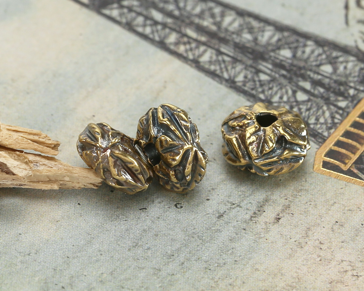 Mykonos Antique Brass (plated) Foliage Spacer 8x12mm