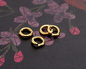Waterproof 18K Gold PVD Plated Stainless Steel Jump Ring 3mm, 22 gauge