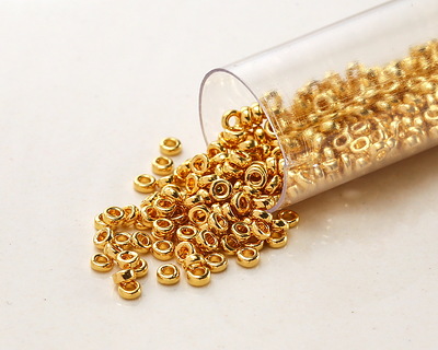 Miyuki 24kt Gold (plated) Spacer Bead 2.2mm