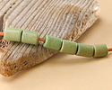 Mykonos Ceramic Seafoam Tube Spacer 9-10x8mm
