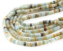 Black Gold Amazonite Heishi 2.5x4mm