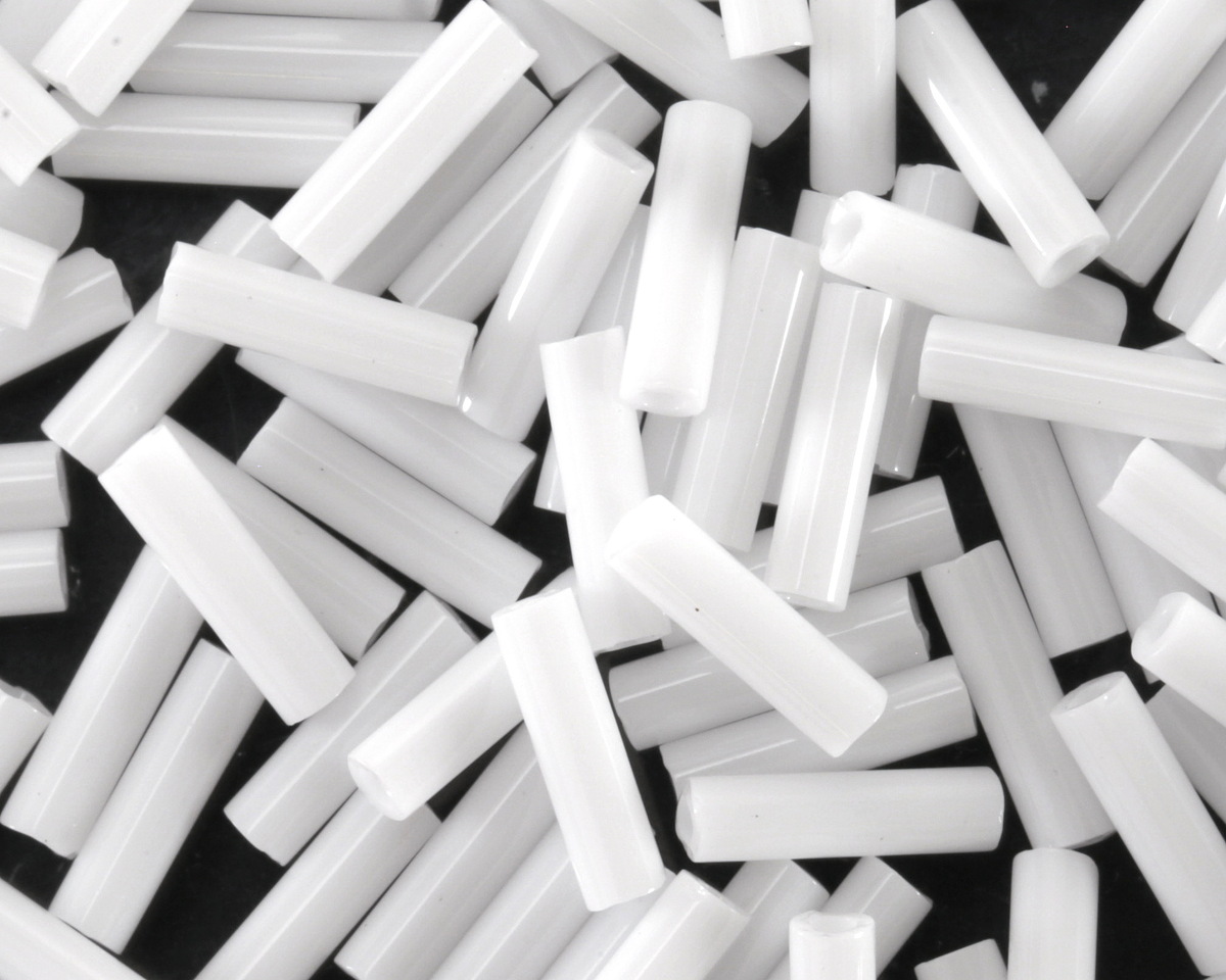 Miyuki Opaque White Bugle Bead 6mm