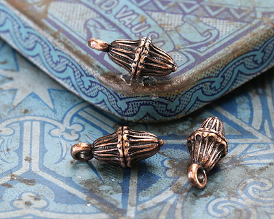 Antique Copper (plated) Seed Focal 13x6mm
